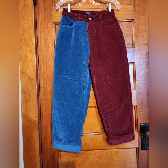 Nasty Gal Two Tone Trousers Women size 6 - Picture 1 of 3